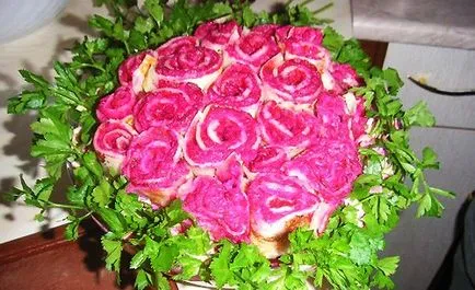 Recept és 26 választási saláta dekoráció „hering alatt bunda” (saláta) Recept és 26 választási saláta dekoráció „hering alatt bunda”