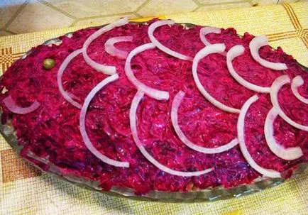 Recept és 26 választási saláta dekoráció „hering alatt bunda” (saláta) Recept és 26 választási saláta dekoráció „hering alatt bunda”
