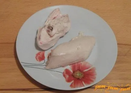 Recept saláta csirke, sajt és paradicsom (recept) Saláta recept, csirke, sajt és paradicsom
