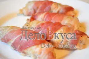 Tekercs csirke bacon