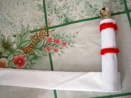Orosz népi baba stolbushka kezük egy szövet