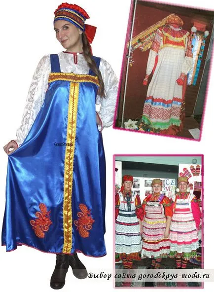 Magyar Népi sundress a kezüket, városi divat