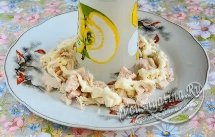 Saláta - gránát karkötő - csirke recept gombával, sajttal és aszalt szilvával (saláta) Saláta - gránát karkötő - csirke recept gombával, sajttal és aszalt szilvával