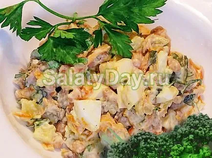 Saláta bab és a csirke - az energia az egész nap recept fotók és videó (recept) Saláta bab és a csirke - az energia az egész nap recept fotókkal és videó
