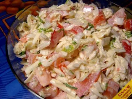 Kínai kel saláta paradicsommal és sajttal (recept lépésről lépésre képekkel) (saláta) Kínai kel saláta paradicsommal és sajttal (recept lépésről lépésre képekkel)