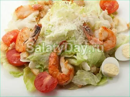 Saláta garnélával és paradicsommal - olyan alacsony kalóriatartalmú recept fotók és videó (recept) Saláta garnélával és paradicsommal - olyan alacsony kalóriatartalmú recept fotókkal és videó