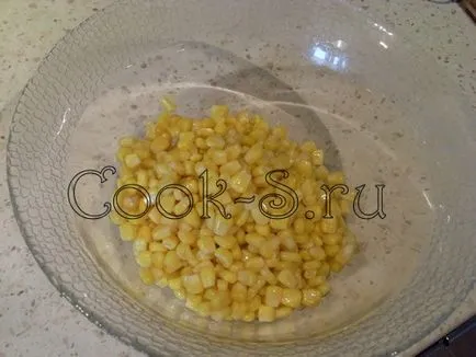 Saláta kukorica és uborka - lépésről lépésre recept fotókkal, saláták