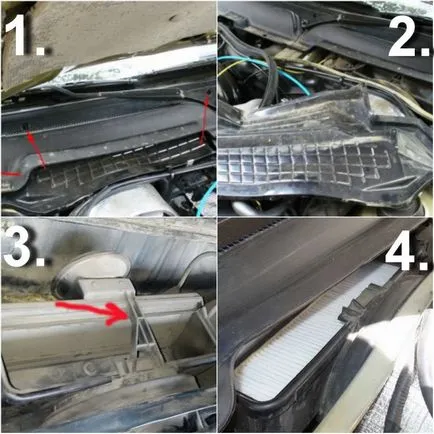 Self kabin szűrő csere Daewoo NEXIA utasításokat fotókkal