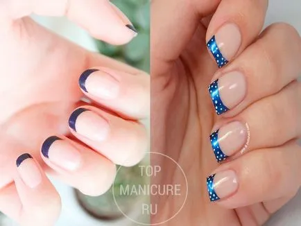 Blue manikűr - 98 kép bájos minták