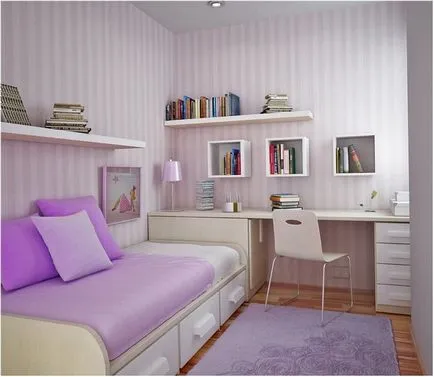 A kombináció a lila szín a belső - az árnyalatok, design, fotó