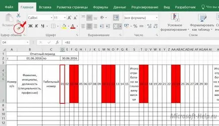Elkészítjük munkaidő excel - segít Word és az Excel