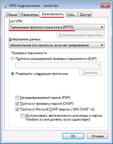 Létrehozása vpn-csatlakozás