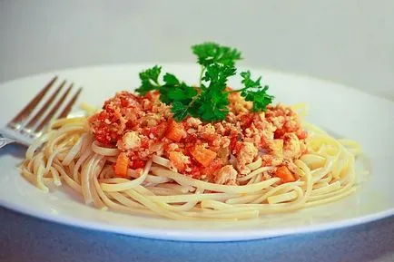 Spagetti fotó, összetételét és kalóriatartalma