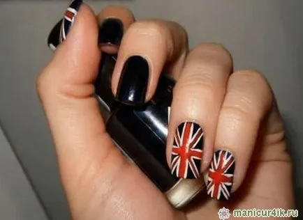 Elegáns manikűr - brit zászló