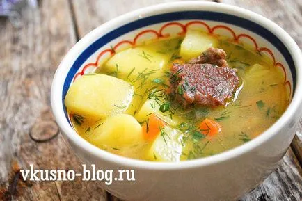 Burgonya leves, hús recept