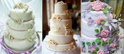 Esküvői torta virágok - dekorációs lehetőségek fényképpel (virág) Esküvői torta virágok - lehetőség dekorációk és dísztárgyak fotókkal