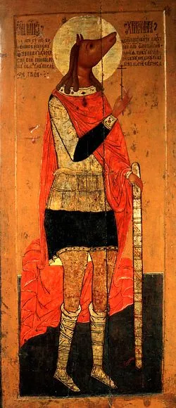 Saint egy kutya fejét