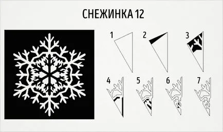 Reakcióvázlat hópelyhek papír (hópehely) Reakcióvázlatokban a papír hópelyhek