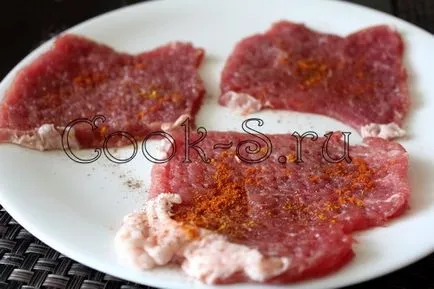 Sertés sült paradicsom - egy lépésről lépésre recept fotókkal, húsételek (sertés sült paradicsommal a sütő) Sertés sült paradicsom - egy lépésről lépésre recept fotókkal, húsételek