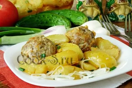 Húsgombóc burgonyával a sütőben - lépésről lépésre recept fotókkal, különböző