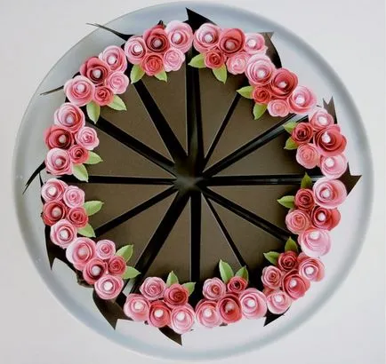 Cake kartonból saját kezűleg, tekintettel a méret a sablon, a mester osztályt fotók és videó tanulságok