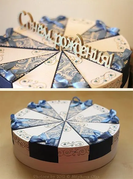 Cake kartonból saját kezűleg, tekintettel a méret a sablon, a mester osztályt fotók és videó tanulságok