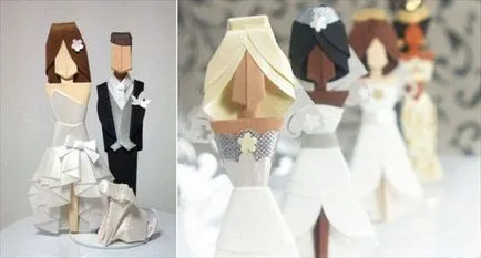 Kitüntetések az esküvői origami