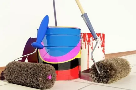 Roller festés a mennyezet típusok, méretek, használati utasítás
