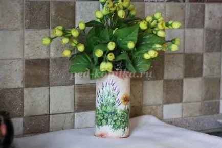 Váza Provence decoupage technikával kezdőknek
