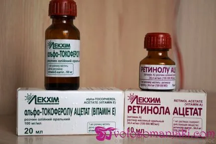 A és E vitamin a haj olaj