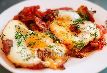 Rántotta kolbász és paradicsom - lépésről lépésre fotó recept (tojás) Rántotta kolbásszal és paradicsommal - lépésről lépésre recept fotók
