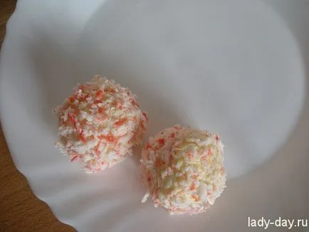 Snack „Raffaello”, egyszerű receptek képekkel