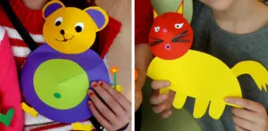 Állatok papír a kezüket, papírból saját kezűleg