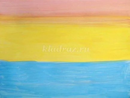 Téli táj lépésről lépésre rajz gouache gyerekeknek