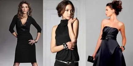 Бижута с черна рокля колиета, мъниста, колиета, обеци - платове