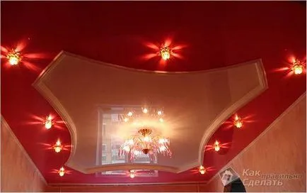 Duplex окачен таван с ръцете си - инсталирането на участък таван снимка