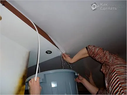 Duplex окачен таван с ръцете си - инсталирането на участък таван снимка