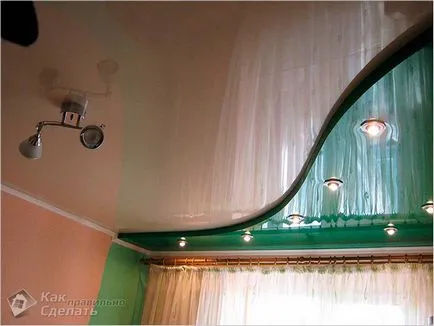 Duplex окачен таван с ръцете си - инсталирането на участък таван снимка