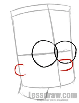 Как да се направи Барт Симпсън на етапи, lessdraw
