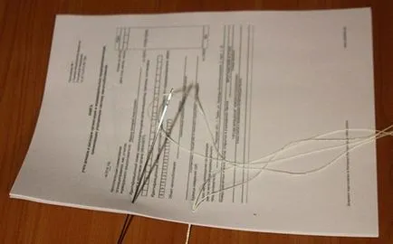 Как да шият документи конци постепенно за данъчни и архивни изисквания