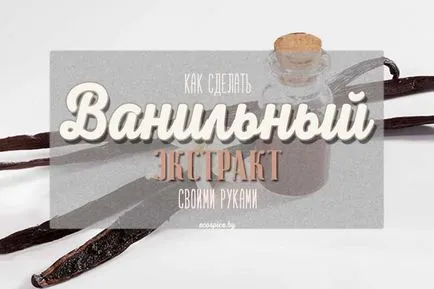 Как да си направим ванилия екстракт свои ръце - статия