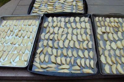 Като методи за сушене и особено ябълки