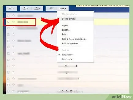 Как да изтриете контакт от Gmail