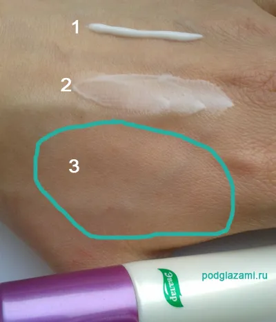 Лора преглед крем за очи, Swatch, снимки