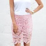 Lace молив пола с ръцете си