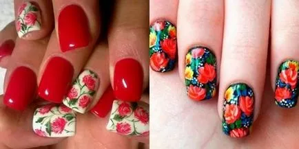 Fashion Nails шарени 2017-2018 - снимка идеи, красив маникюр с модел на къси и дълги