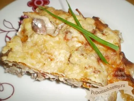 Месо запечени с домати и гъби