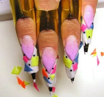 Nail слой чрез гел и акрил