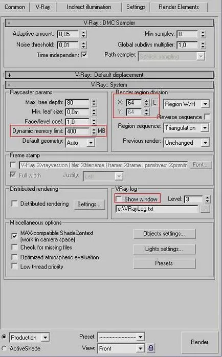 Създаване на V-Ray рендиране