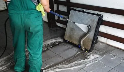 Почистване и промиване радиатор автомобила отвътре и отвън (измиване) Почистване и промиване радиатор автомобила отвътре и отвън